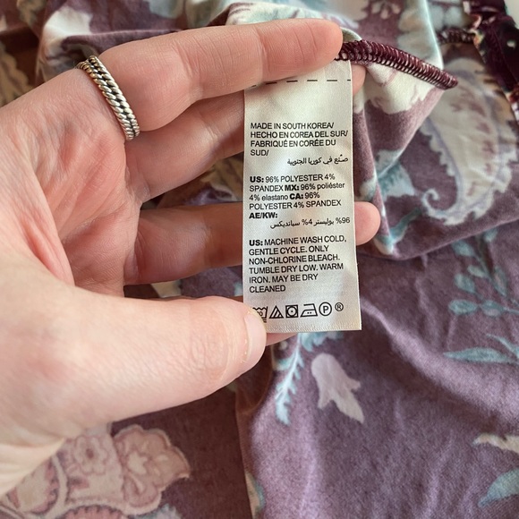 Chico’s size 2 large NWT burgundy maroon purple multi colored floral boho - Picture 4 of 16